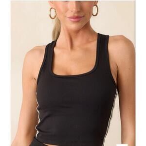 Z Supply Match Day Square Neck Racerback Active Tank Top Size L NWT